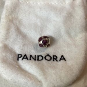 Pandora Love You Pink Enamel Hearts Charm